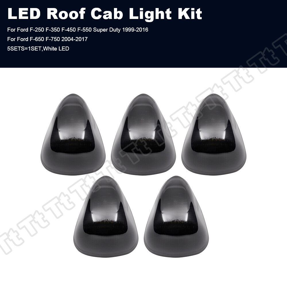 5x Super Amber LED Cab Roof Marker Lights for 99-16 for Ford F250, F350, F450, and F550