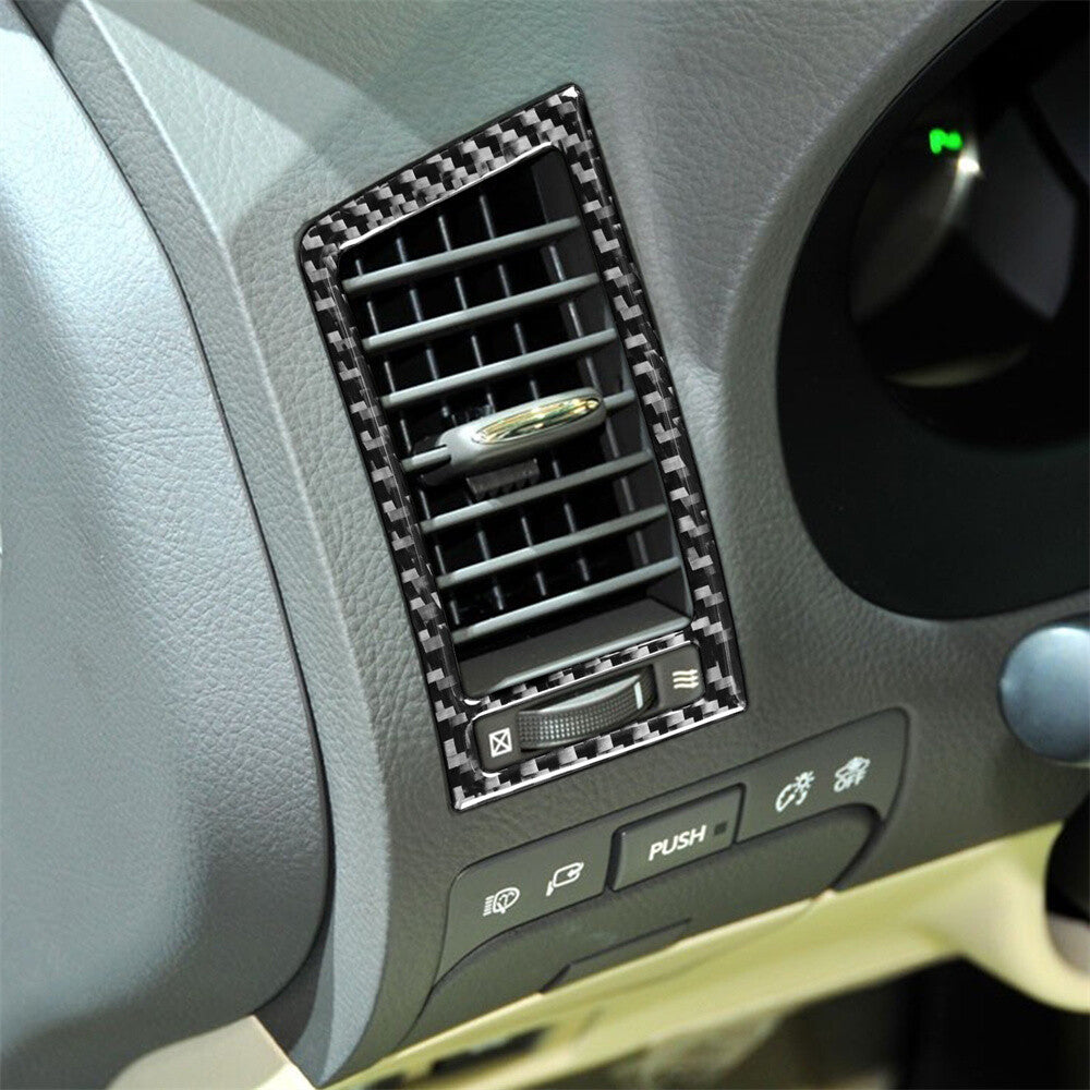 2¡ÁSoft Carbon Fiber Interior AC Side Air Vent Outlet Trim For Luxus GS 2006-2011