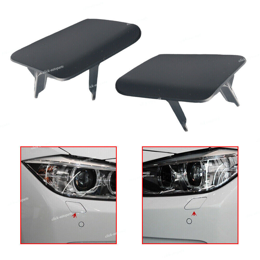 Front Headlight Washer Nozzle Cover Cap Right  Left Fits for BMW F30 F31 Unpainted Q