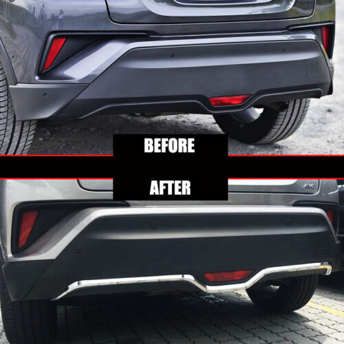Chrome Car Rear Bumper Protector Strip Cover Trim for Toyota CHR C-HR 2016-2020