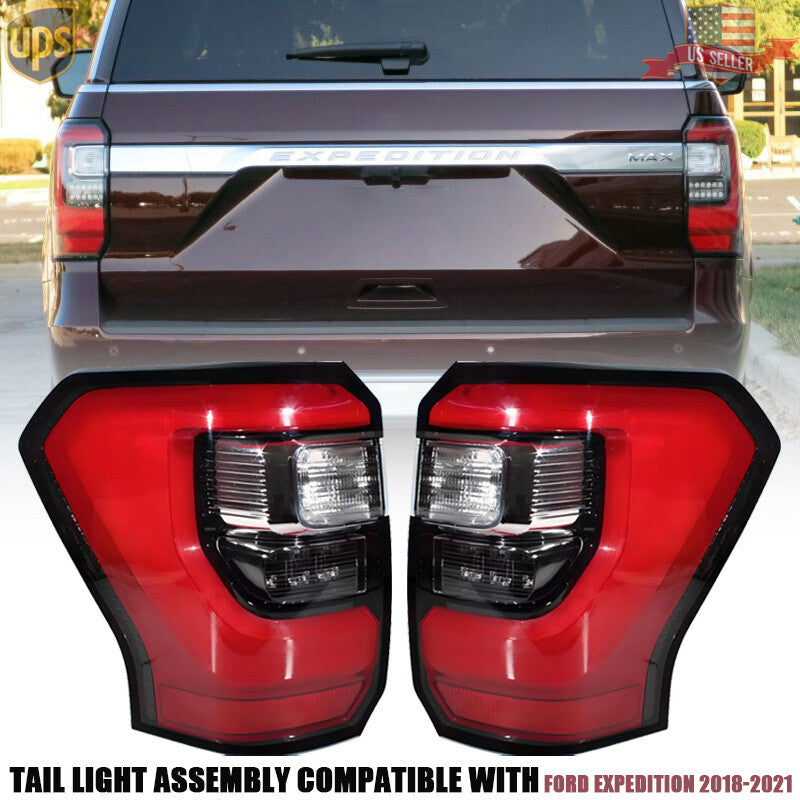 2Pcs LED Rear Tail Light Brake Lamp for Ford Expedition 2018 - 2021 Left+Right