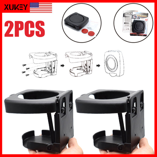 2 x Universal Car Van Folding Cup Holder Drink Holders Vehicle Boat Camper Truck Q