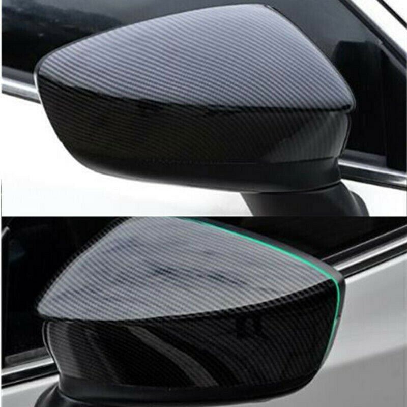 2PCS Carbon Fiber Side Rearview Mirror Cover Trim for Mazda CX-30 CX30 2020-2022