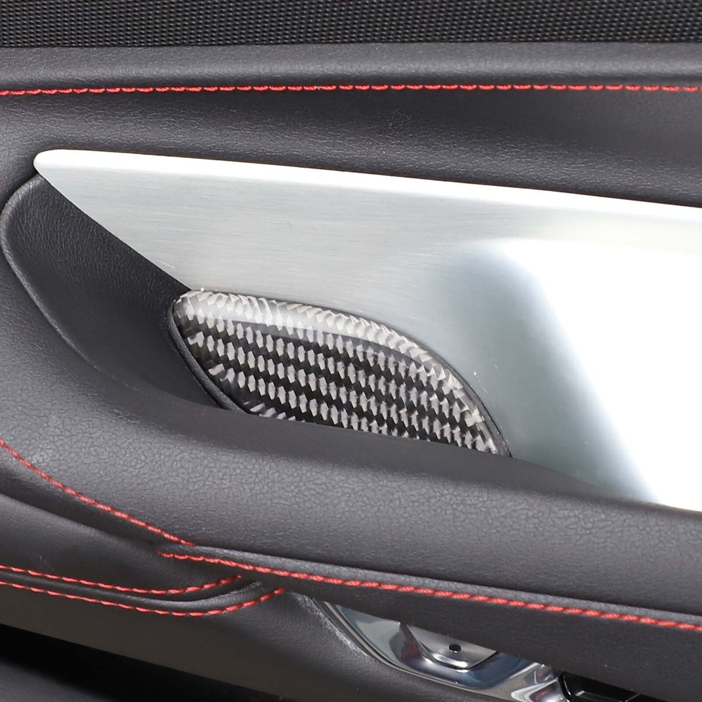 Carbon fiber door handle storage box decorative sticker for Corvette C8 2020-2023 n