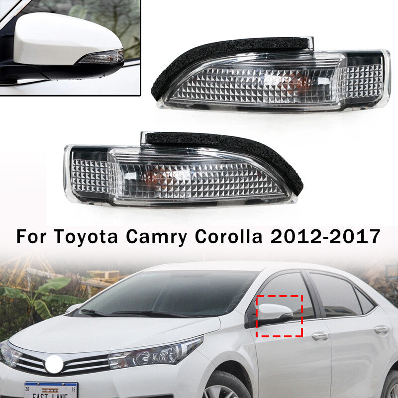 1 pair of for Toyota for Camry / for Corolla side mirrors with turn signals (2012-2017)