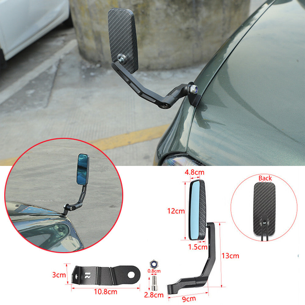 Carbon Right Side Engine Hood Sand Board Rearview Mirror for Suzuki Jimny2012-17