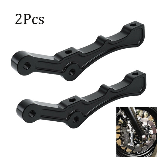 2-piece radial brake caliper bracket for front disc brake caliper mounting to for Harley Black n