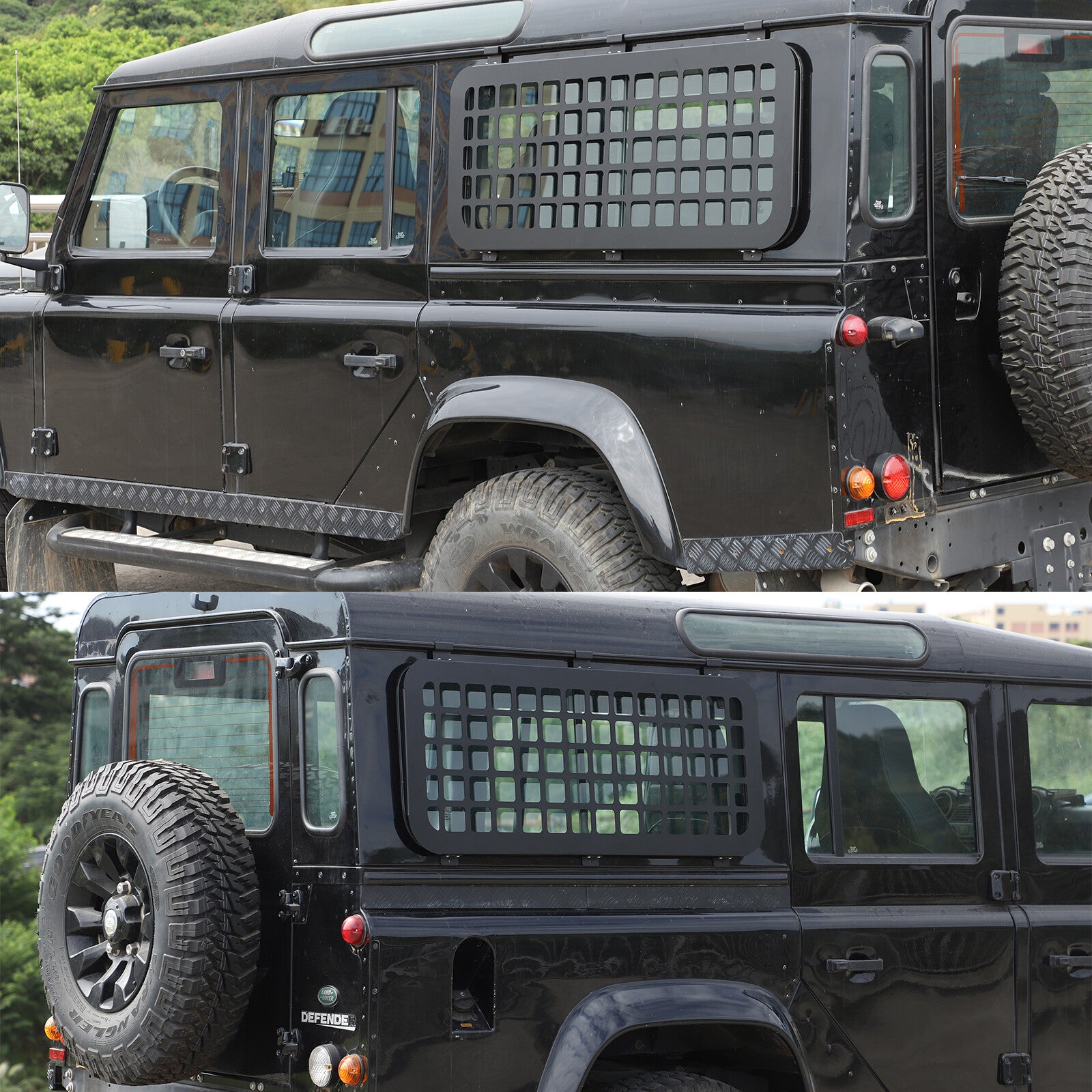 Rear window armor protective film L&R 2X for Land Rover for Defender 2004-2019 n