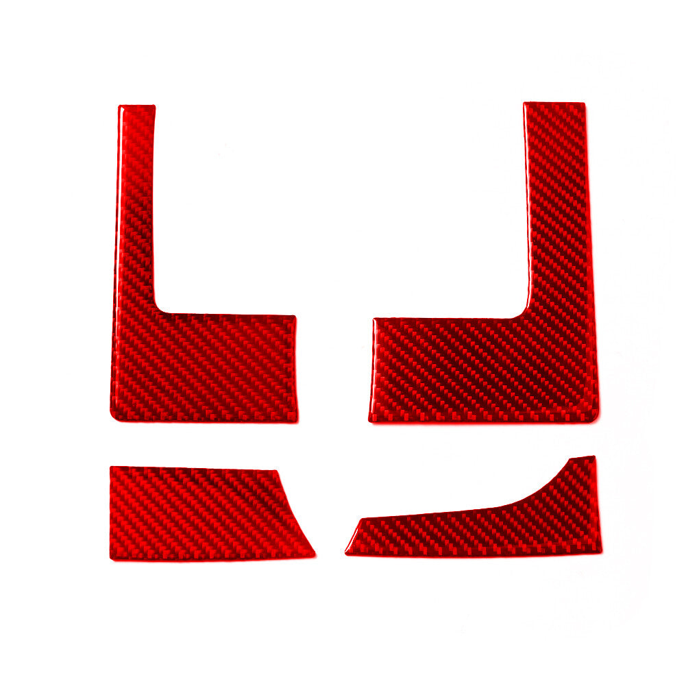 4Pcs Red Carbon Fiber Speedometer Dashboard Trim for Dodge for RAM 1500 2009-2012
