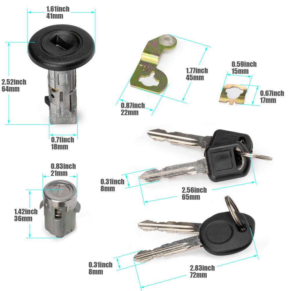 Ignition lock cylinder switch with 2 buttons for Silverado for GMC for Sierra 2001-2007 n