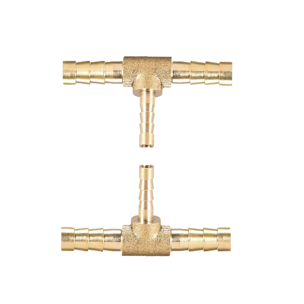 2 Hose Barb Brass Fitting Fuel Connector Tee 3-Way 1/4 X 1/8 X 1/4 6mm 4mm 6mm Q