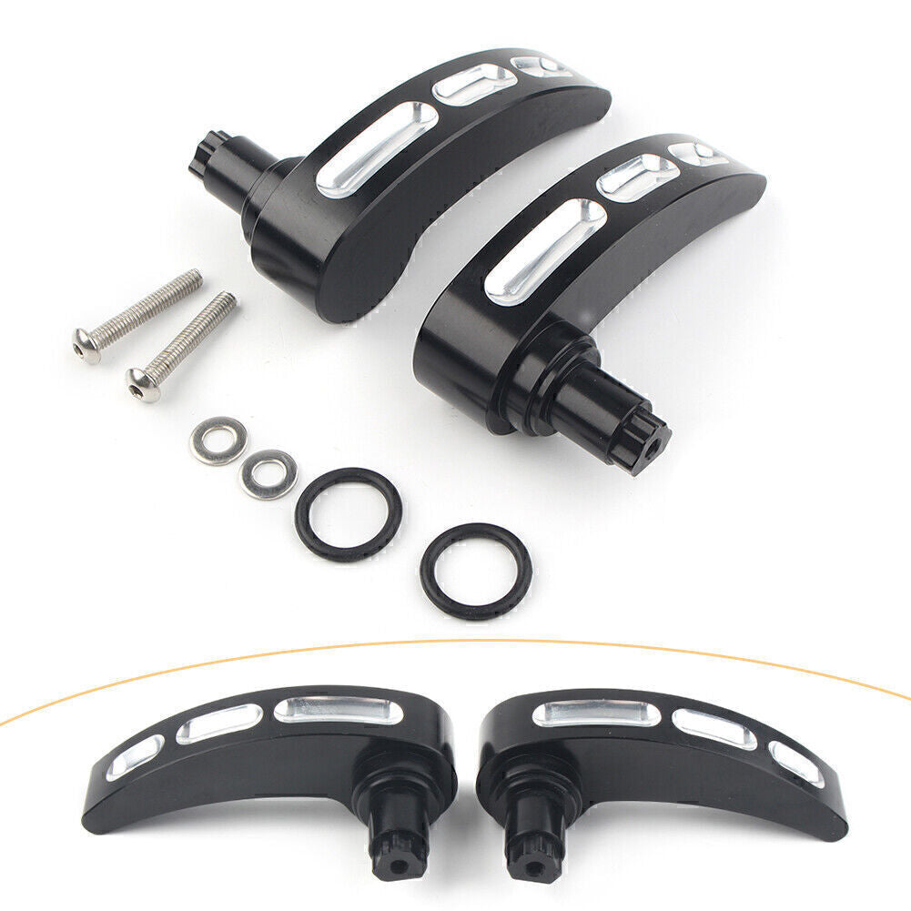 2x Black Saddlebag Lid Lifter Latch Levers Fit for Harley Road Glide 2014-17 Q