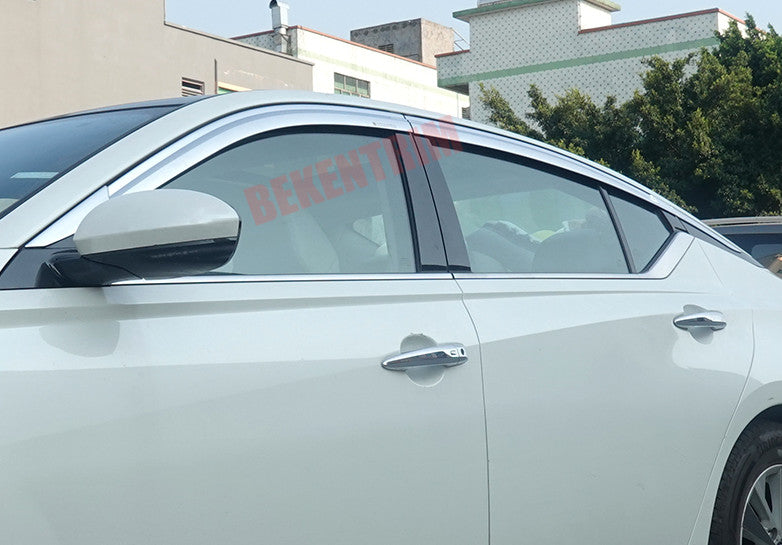 for Nissan Altima 2019-2024 Chrome Window Visors Vent Shades Sun Rain Guard Trim