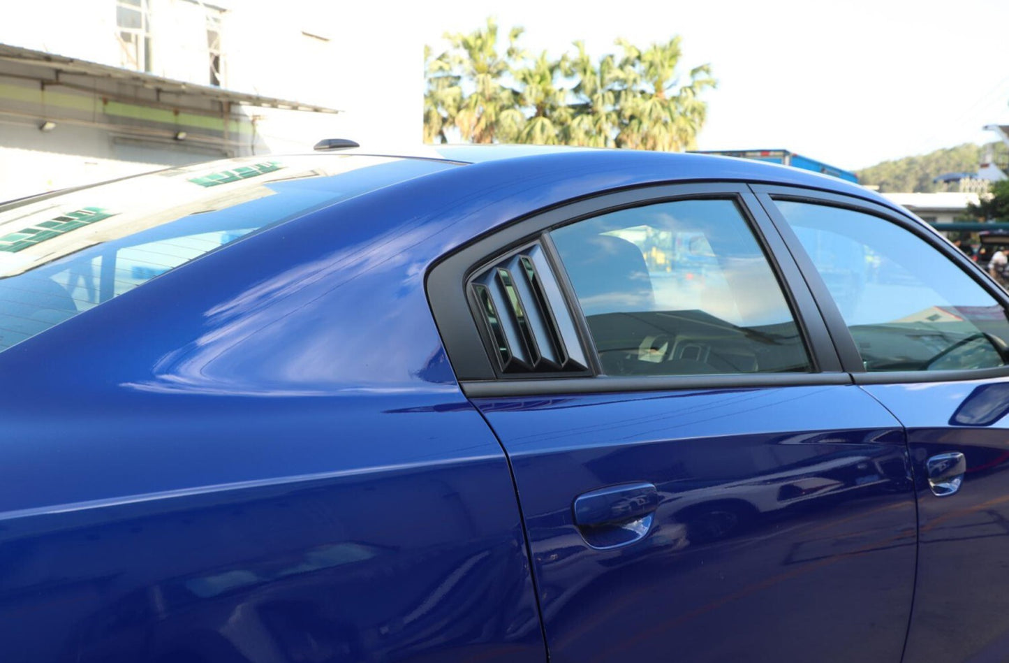 Rear Side Window Louver Shutter Cover Decoration Blind Trim for Dodge Charger