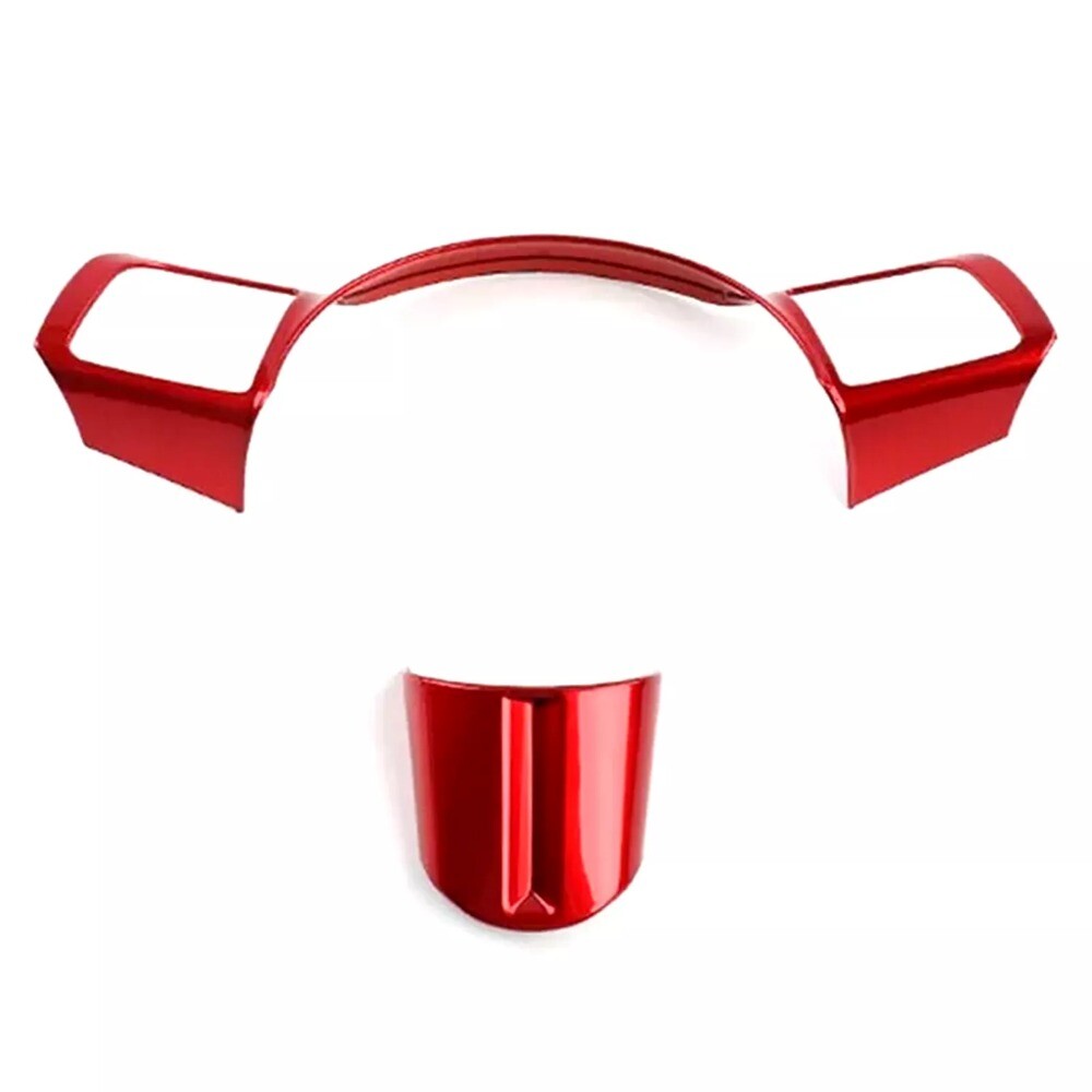 2pcs/set ABS Glossy RED Steering Wheel Cover Trim Replace for Hyundai Kona 2024 n