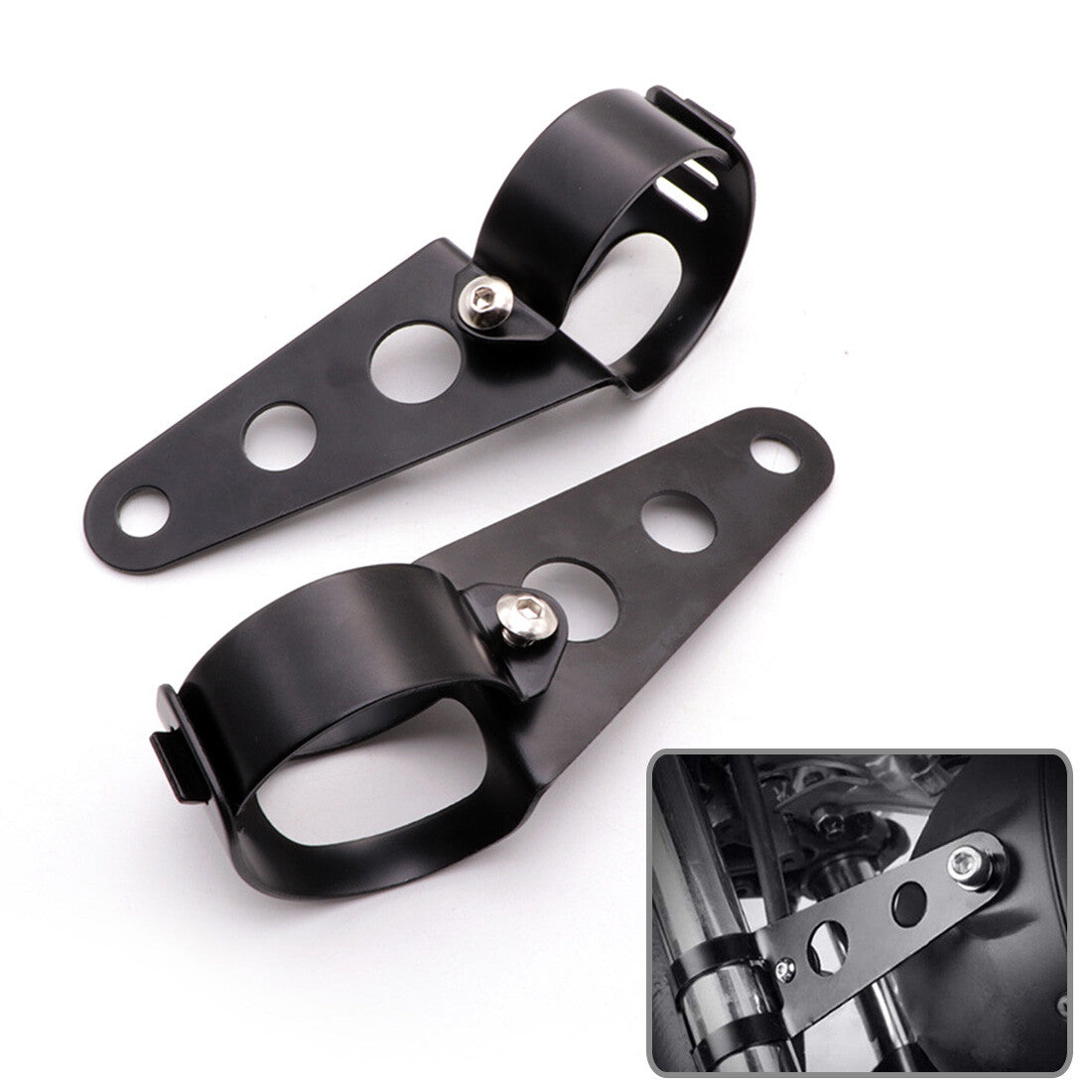 New 39mm-51mm Fork Tubes Black Headlight Mount Bracket for Honda for Kawasaki for Suzuki Q