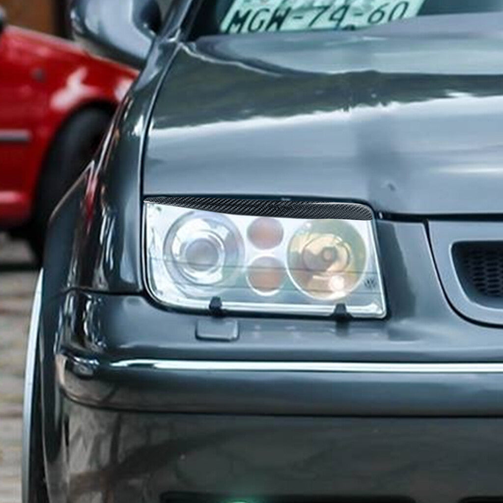 Carbon Fiber Headlight Eyebrow Trim for Volkswagen for VW for Jetta for Bora 4 Mk4 1999-2004