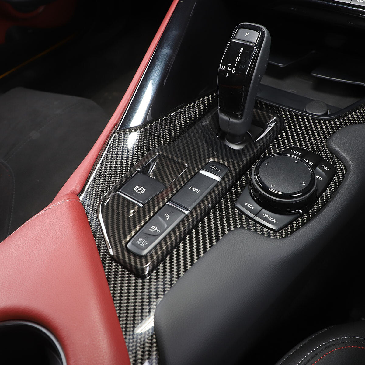 Carbon Fiber Exterior Center AC Mode Trim Frame for Maverick 2022 2023- v