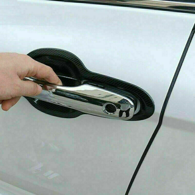 8x for Toyota for Camry 2018-2022 Carbon Fiber Door Handle Bowl Protector Cover Trim