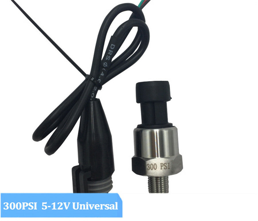 0-300 PSI Pressure Sensor Oil Fuel Air Water Pressure Transducer Sender Gauge Q
