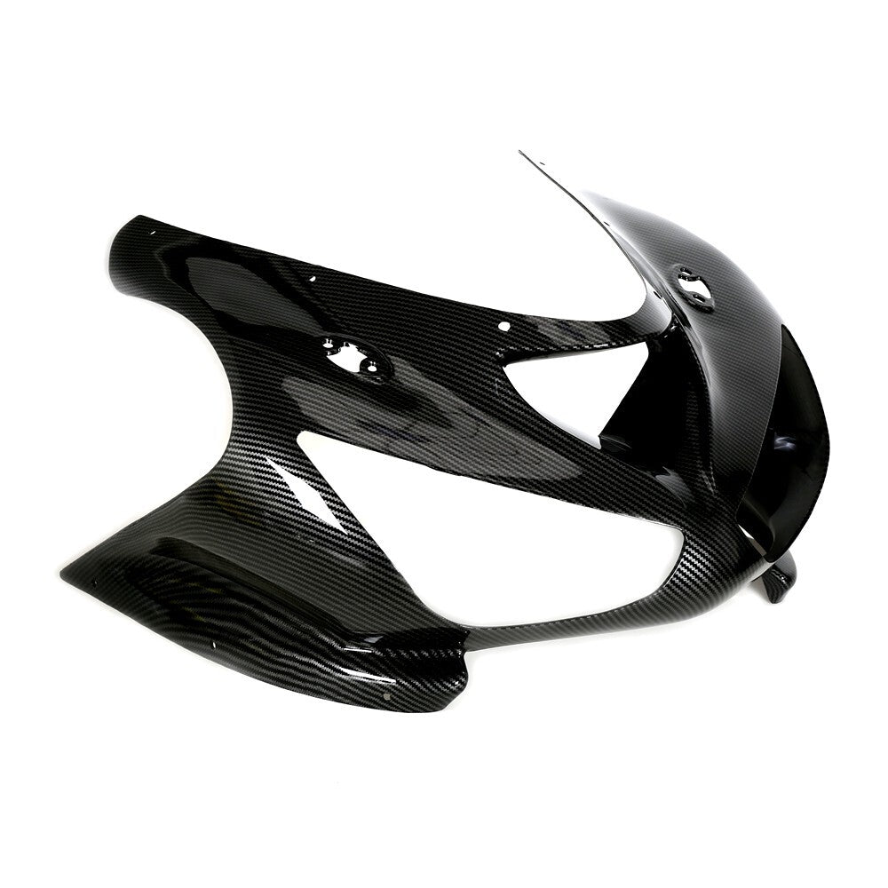 for KAWASAKI ZX6R 2005 2006 Carbon Fiber Front Nose Headlight Cover Fairing