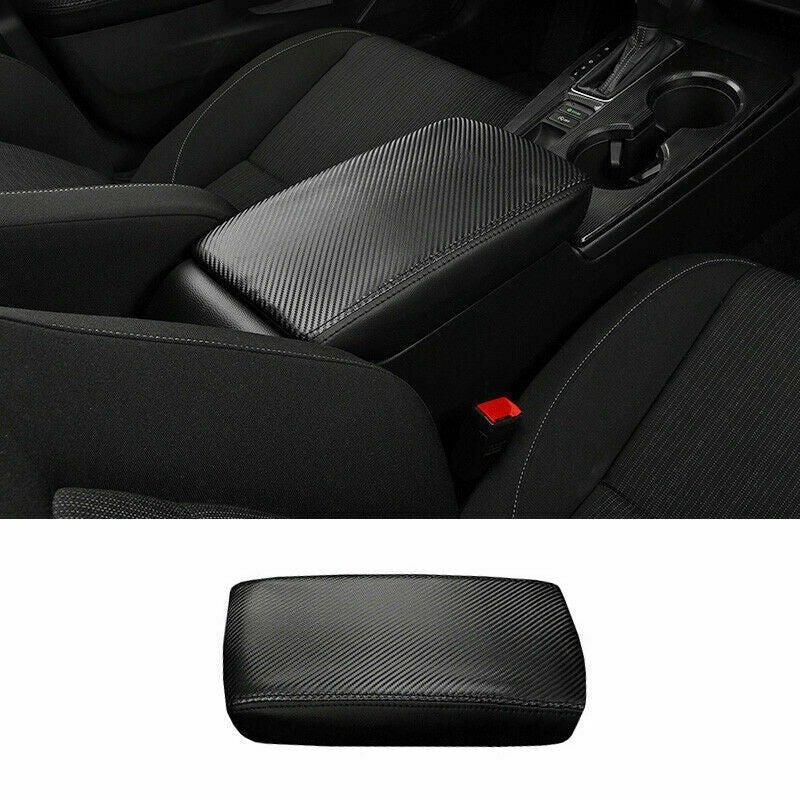 for Honda for Civic 2022-2023 Carbon Fiber Central Armrest Storage Box Cover Leather