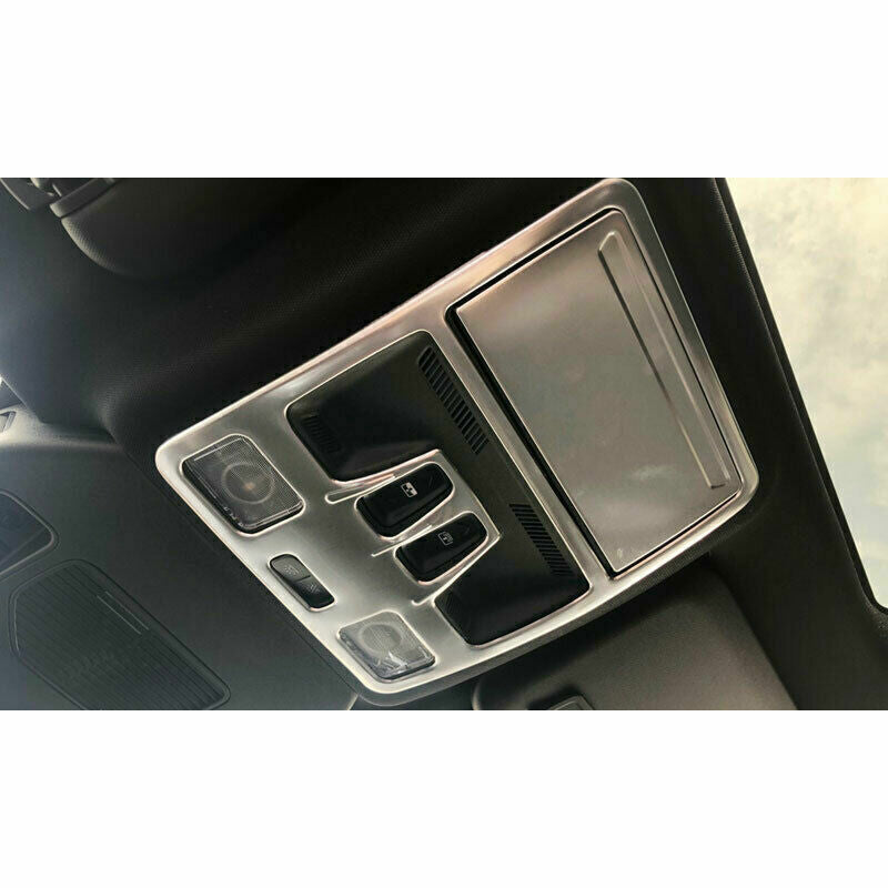 for Ford Escape 2020-2022 Silver Steel Front Reading Light Frame Cover Trim 2PCS