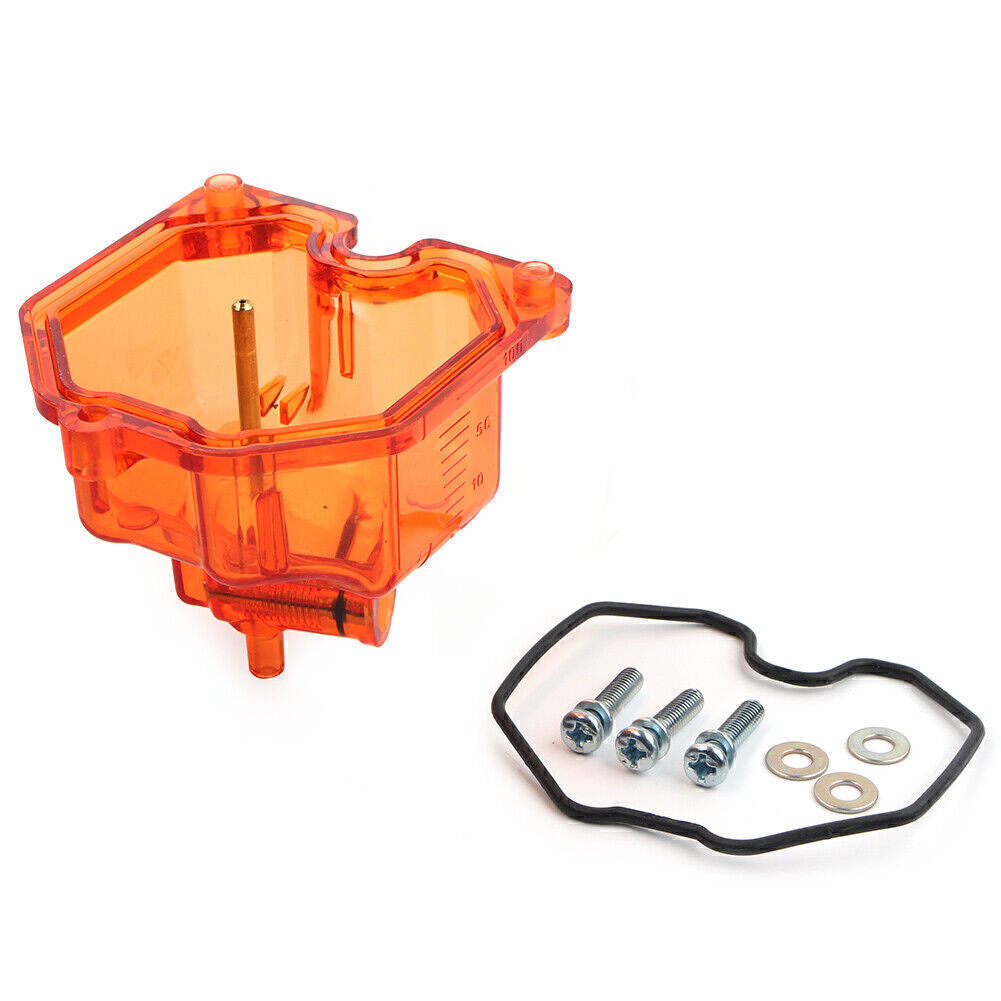 Motorcycle Transparent Carburetor Bottom Float Bowl Orange for PZ 26/27/30/32mm Q