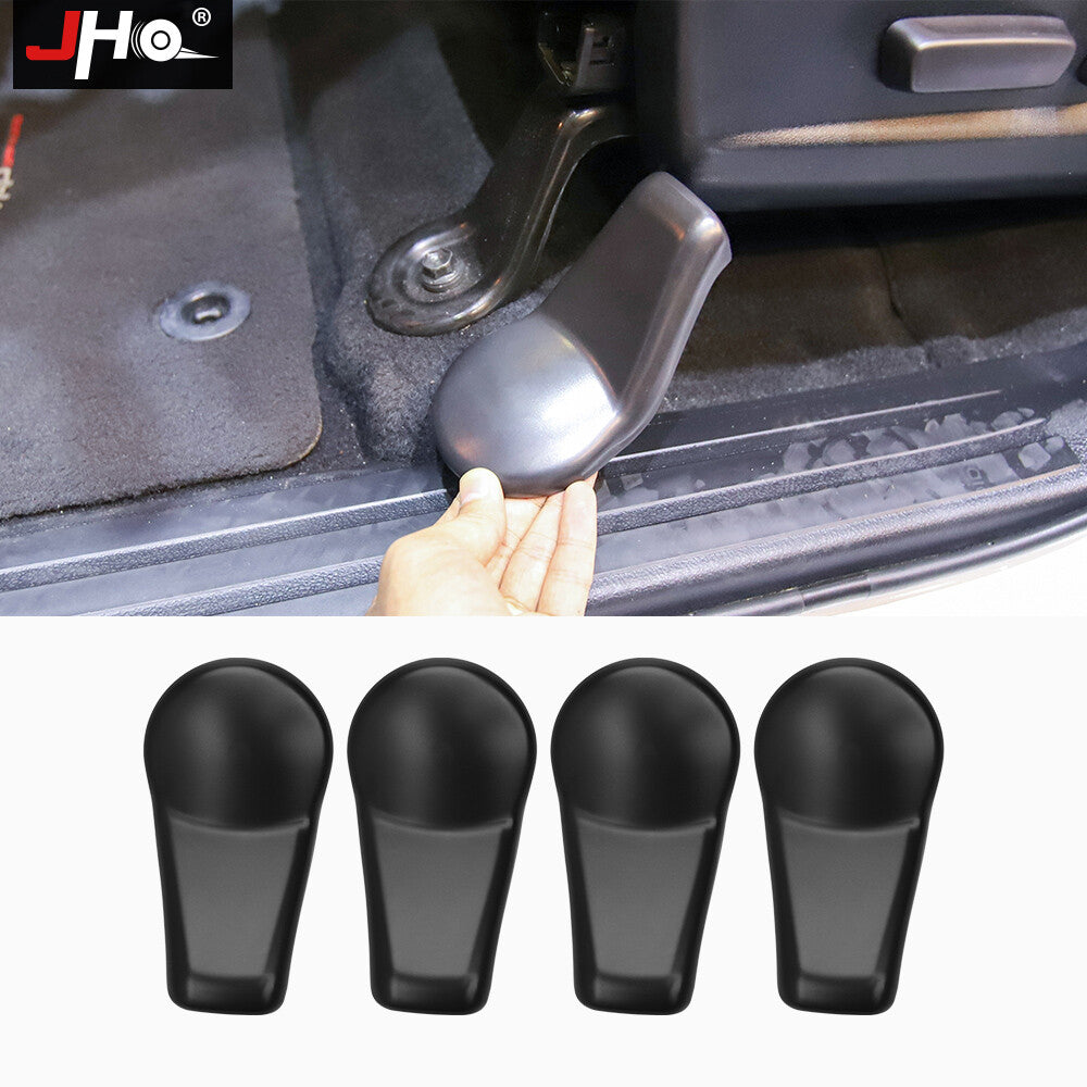4Pcs Anti-Dust for Seat Bracket Fixing Bolts Black Cover Trims For 2014-2021 Tundra