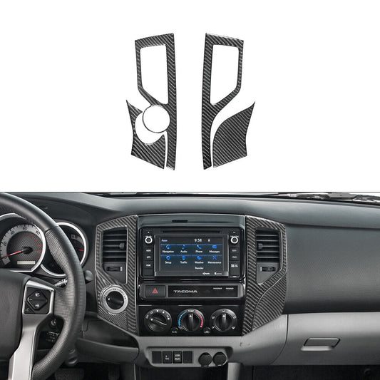 for Toyota Tacoma 2012-2015 4Pcs Center Vent TYP-B 4WD Trim Cover Carbon Fiber