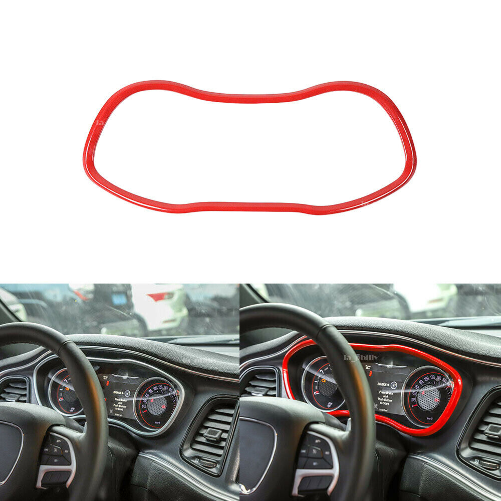 Dashboard Instrument Meter Frame Cover Trim Interior Red for Dodge for Challenger
