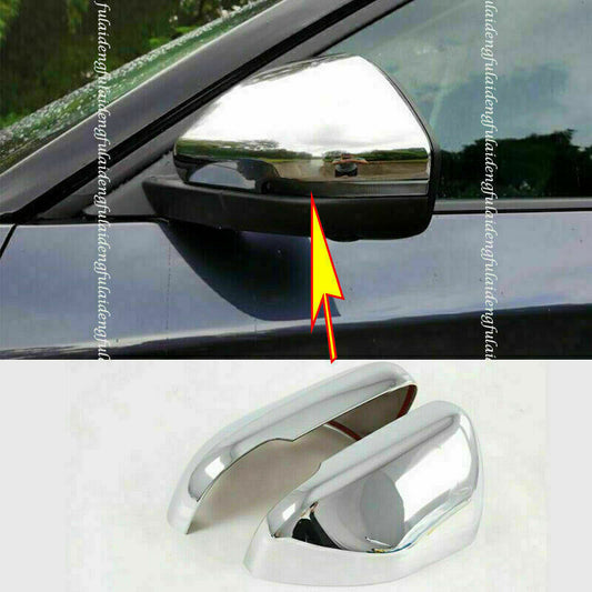 2P  for ford  Explorer 2020-2021 Chrome Car Rearview Side Mirror Frame Cover Trim