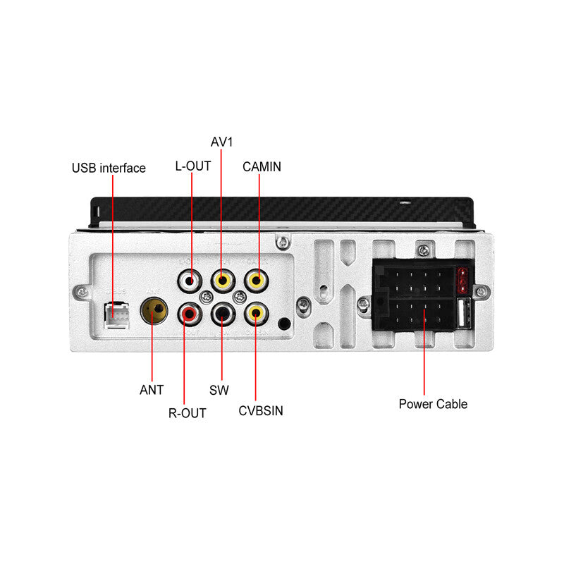 6.9-inch 1DIN Car Stereo Radio, Wireless CarPlay, Android Auto Bluetooth Video Player n