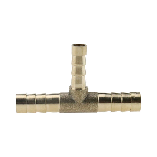 Barb Brass Pipe T 3-Way Fitting Oil Gas Fuel Connector 5/16X1/4X5/16 8mm 6mm 8mm Q