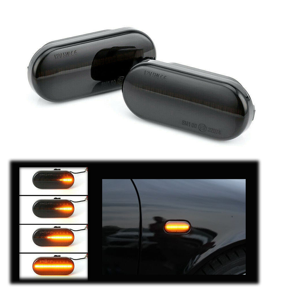 Sequential LED side marker lights, single turn signal lights for Volkswagen for Jetta for Golf