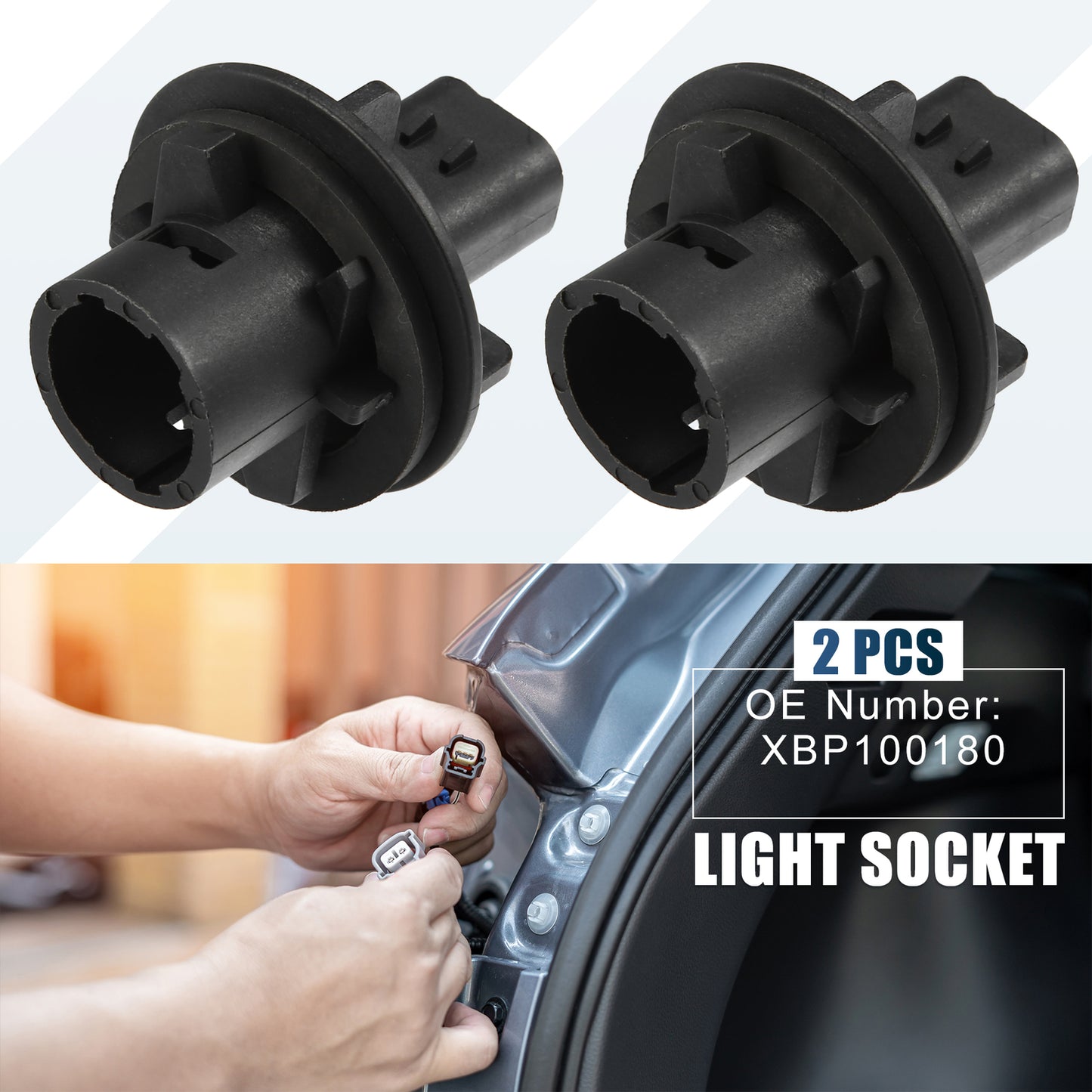 2-Pack Bumper Light Bulb Bracket Socket XBP100180 for Land Rover Discovery 1994-2002