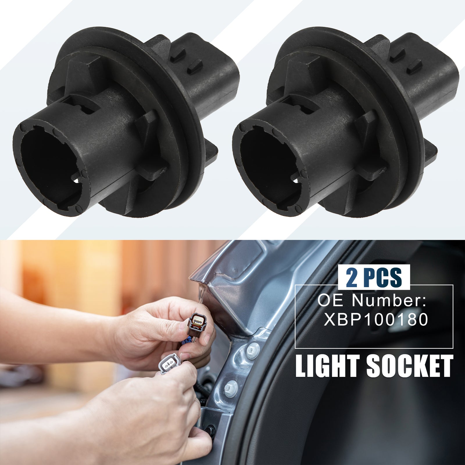 2-Pack Bumper Light Bulb Bracket Socket XBP100180 for Land Rover Discovery 1994-2002
