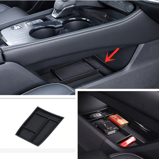 1P Black Inner Gear Shift Panel Cover Storage Box Tray for Nissan Rogue 2021-22