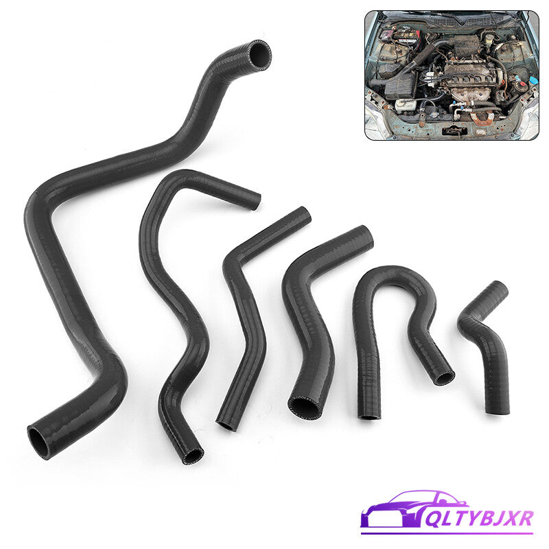 Black Silicone Radiator Heater Hose Kit For 92-00 for Honda for Civic D15 D16 Sohc EG EK