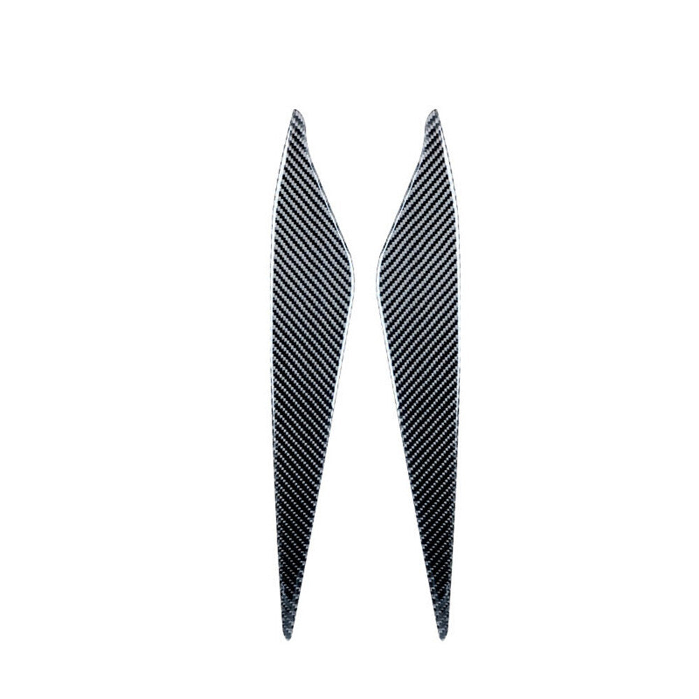 2x carbon fiber headlights eyebrow trim for Porsche Taycan 2019-2022
