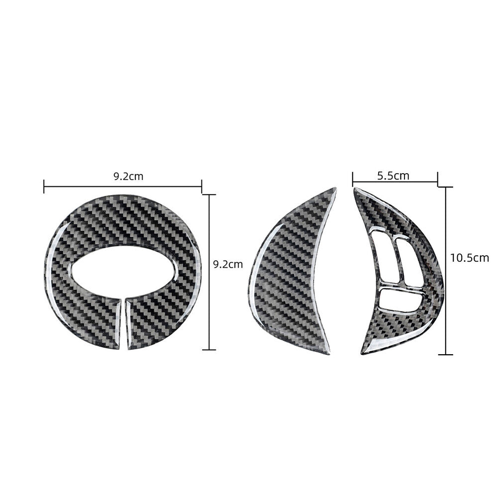 4X Red Carbon Fiber Front Door for Seat W/o Power Cover Trim for Dodge Durango 14-20 v