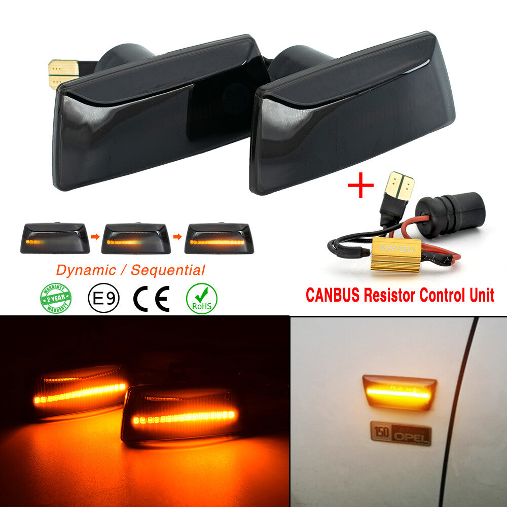 for OPEL ASTRA for Holden Barina LED Side Blinker Flashers Guard Repeater Lamp Amber