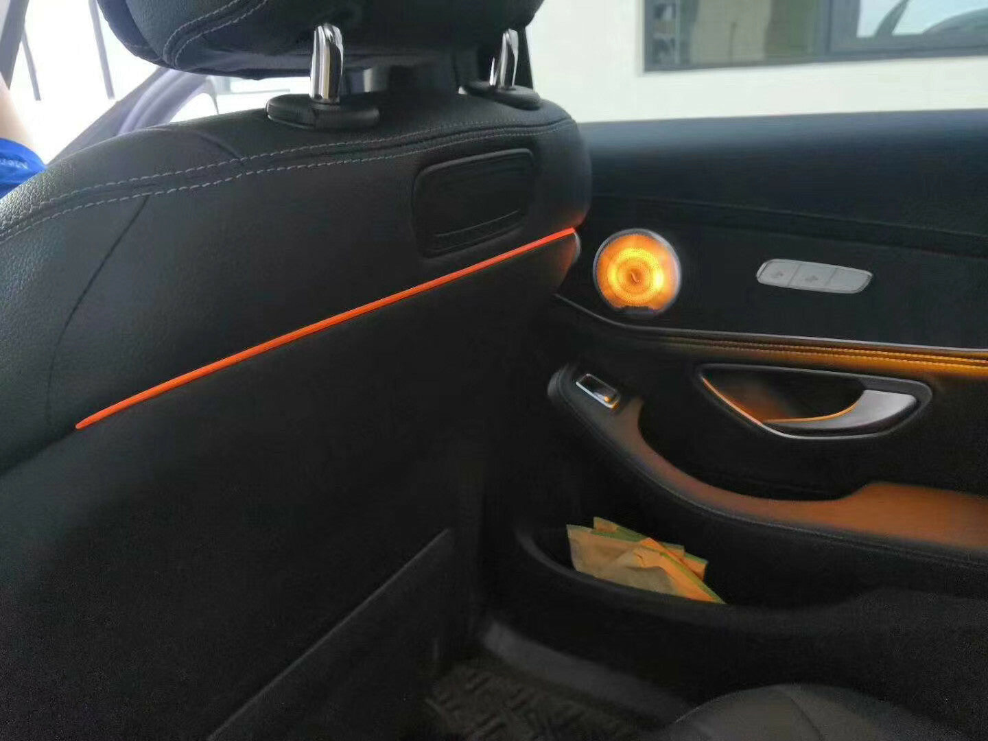 Illuminated Retrofit LED Ambient Backrest light for Mercedes W205 C GLC 15-20 v