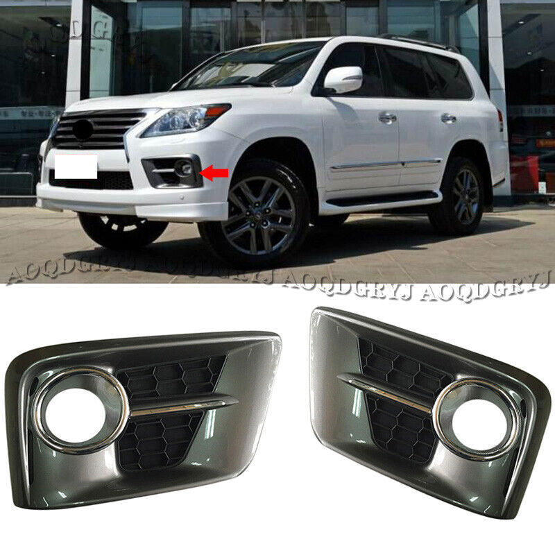 Car Front Fog Lights Lamps Cover Trim Bezel for Lexus LX570 2012-15 SPORT Style