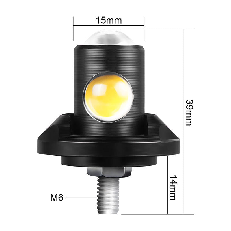 2PC Universal for Mini LED Motorcycle Turn Signal Indicator Amber Blinker Light Lamp