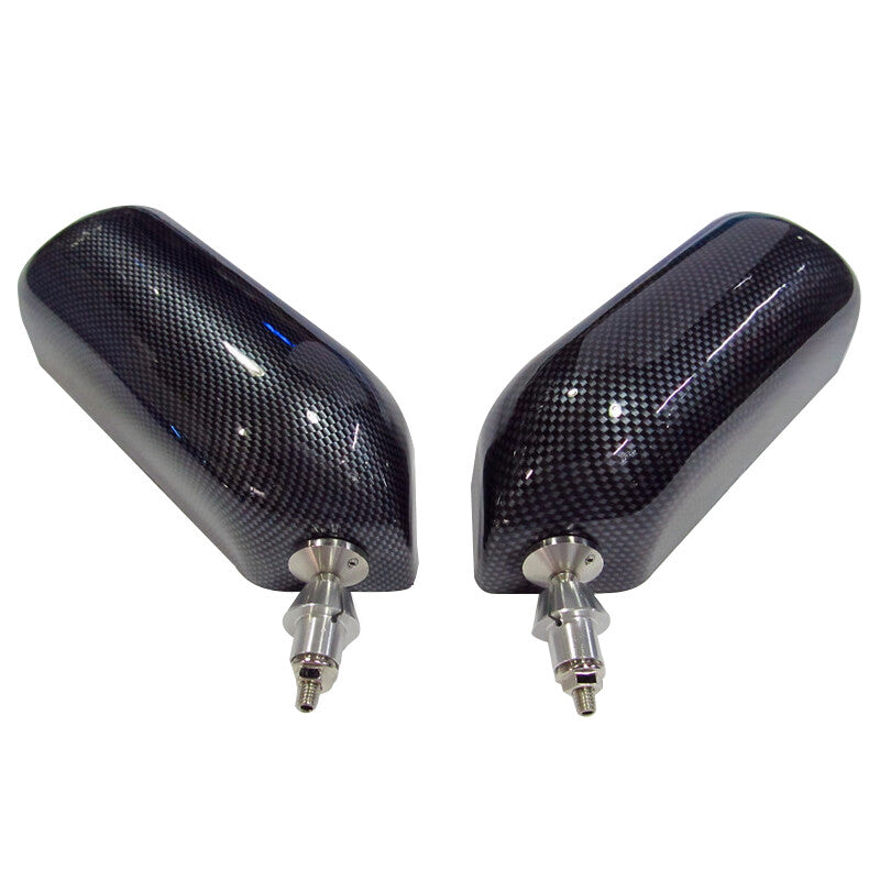 Manual transmission car adjustable Retro F1 style side mirrors with carbon fiber finish L + R- n