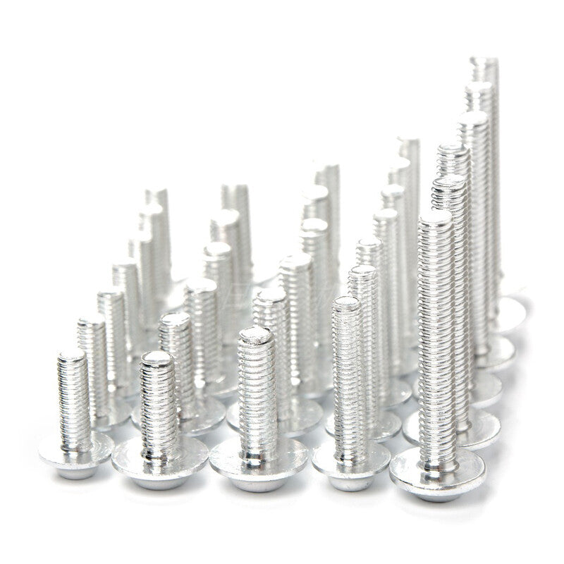 155Pcs/Set Motorbike Shell Fairing Bolt Plate Screws Nut Stainless Steel US Part v
