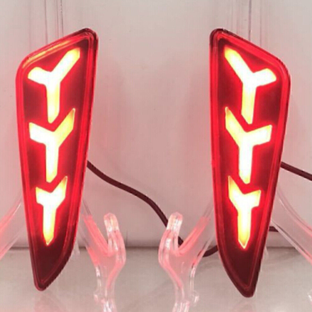 2x LED Tail Brake Light Rear Bumper Lamp Fit for Toyota CHR 2017-2018 SUPER BRIGHT Q
