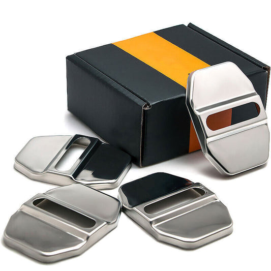 4P S.Steel Chrome Car Door Striker Cover Lock Buckle Trim For AMG for Mercedes-Benz