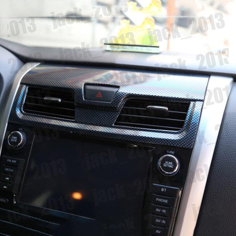for Nissan Altima Teana 2013-2015 Carbon Fiber Car Console Air Outlet Vent Cover